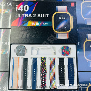 I40 SMART WATCH SUITE WITH 7 STRAPS 3 WATCHES AND EARBUDS