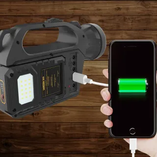 Sp10-20 Saroda 3.7v power station with solar panel and 3 bulbs Rechargeable LED