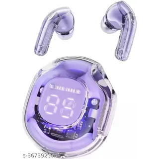 LED Power Display Mini Crystal in-Ear Earbuds with Wireless Charging Case Touch Control